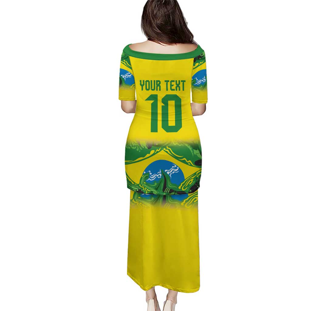 Brazil Football Custom Puletasi Brasil Birds Mascot Bora Brasil!