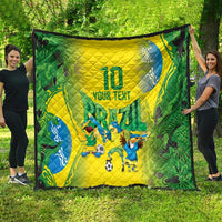 Brazil Football Custom Quilt Brasil Birds Mascot Bora Brasil!