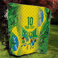 Brazil Football Custom Quilt Brasil Birds Mascot Bora Brasil!