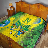Brazil Football Custom Quilt Brasil Birds Mascot Bora Brasil!