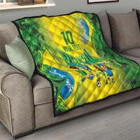 Brazil Football Custom Quilt Brasil Birds Mascot Bora Brasil!