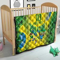 Brazil Football Custom Quilt Brasil Birds Mascot Bora Brasil!