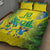 Brazil Football Custom Quilt Bed Set Brasil Birds Mascot Bora Brasil!