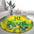 Brazil Football Custom Round Carpet Brasil Birds Mascot Bora Brasil!