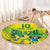 Brazil Football Custom Round Carpet Brasil Birds Mascot Bora Brasil!