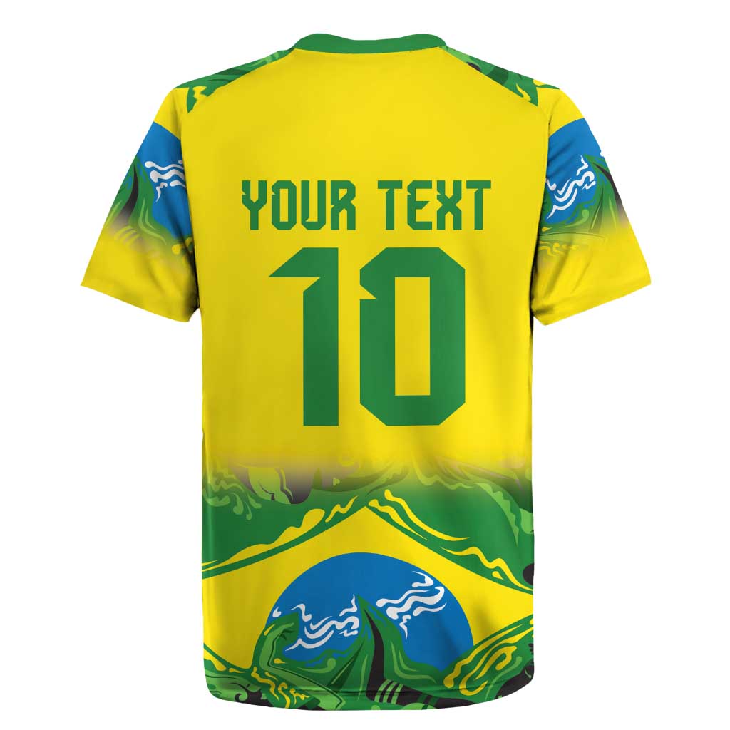 Brazil Football Custom Rugby Jersey Brasil Birds Mascot Bora Brasil!