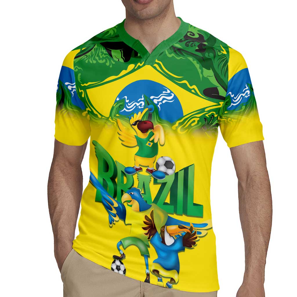 Brazil Football Custom Rugby Jersey Brasil Birds Mascot Bora Brasil!