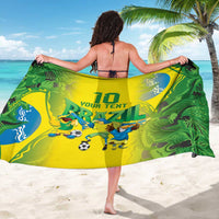Brazil Football Custom Sarong Brasil Birds Mascot Bora Brasil!