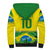 Brazil Football Custom Sherpa Hoodie Brasil Birds Mascot Bora Brasil!