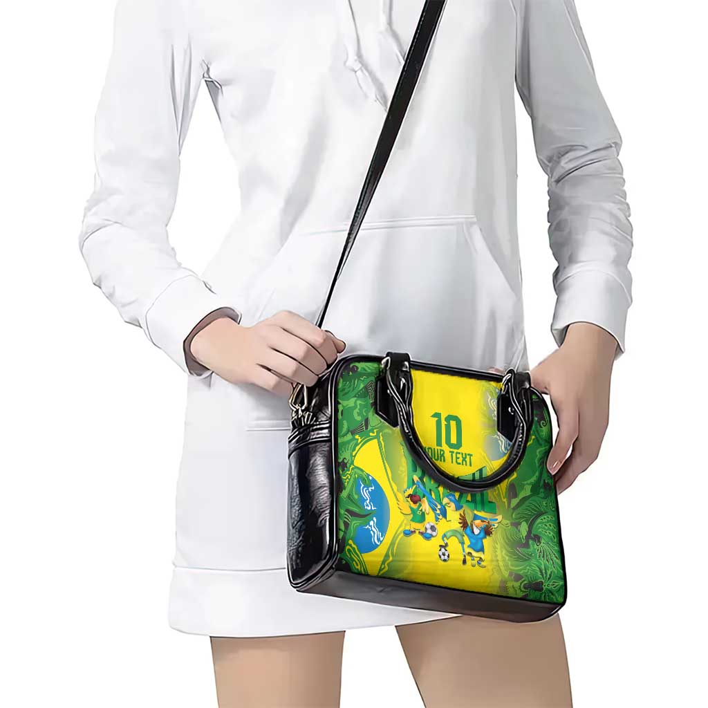 Brazil Football Custom Shoulder Handbag Brasil Birds Mascot Bora Brasil!