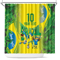 Brazil Football Custom Shower Curtain Brasil Birds Mascot Bora Brasil!