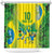 Brazil Football Custom Shower Curtain Brasil Birds Mascot Bora Brasil!