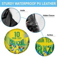 Brazil Football Custom Spare Tire Cover Brasil Birds Mascot Bora Brasil!