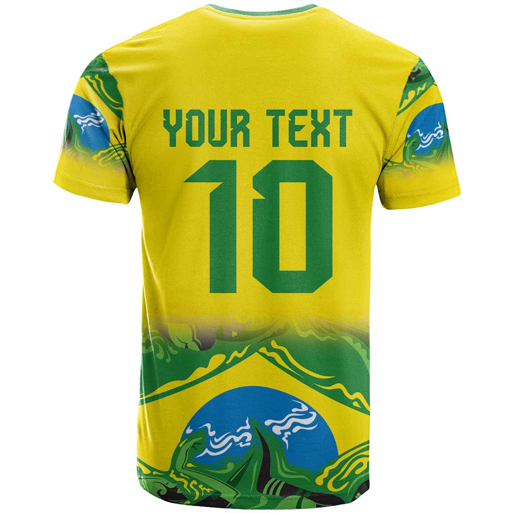 Brazil Football Custom T Shirt Brasil Birds Mascot Bora Brasil!