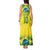 Brazil Football Custom Tank Maxi Dress Brasil Birds Mascot Bora Brasil!