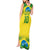 Brazil Football Custom Tank Maxi Dress Brasil Birds Mascot Bora Brasil!