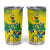 Brazil Football Custom Tumbler Cup Brasil Birds Mascot Bora Brasil!