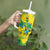 Brazil Football Custom Tumbler With Handle Brasil Birds Mascot Bora Brasil!