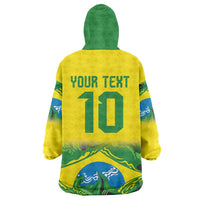 Brazil Football Custom Wearable Blanket Hoodie Brasil Birds Mascot Bora Brasil!