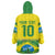 Brazil Football Custom Wearable Blanket Hoodie Brasil Birds Mascot Bora Brasil!