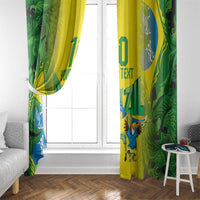 Brazil Football Custom Window Curtain Brasil Birds Mascot Bora Brasil!