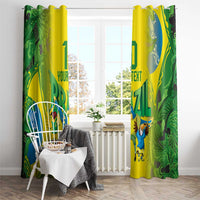 Brazil Football Custom Window Curtain Brasil Birds Mascot Bora Brasil!