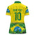 Brazil Football Custom Women Polo Shirt Brasil Birds Mascot Bora Brasil!