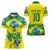 Brazil Football Custom Women Polo Shirt Brasil Birds Mascot Bora Brasil!