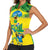 Brazil Football Custom Women Sleeveless Polo Shirt Brasil Birds Mascot Bora Brasil!
