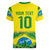 Brazil Football Custom Women V-Neck T-Shirt Brasil Birds Mascot Bora Brasil!