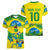 Brazil Football Custom Women V-Neck T-Shirt Brasil Birds Mascot Bora Brasil!
