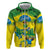 Brazil Football Custom Zip Hoodie Brasil Birds Mascot Bora Brasil!