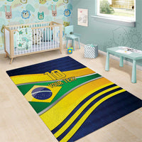 Brazil Football Custom Area Rug Selecao Canarinho Flag Motif