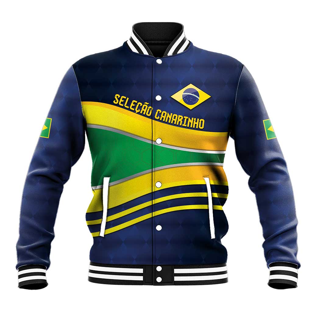 Brazil Football Custom Baseball Jacket Selecao Canarinho Flag Motif