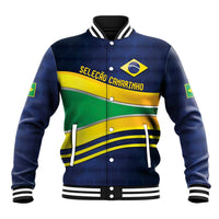 Brazil Football Custom Baseball Jacket Selecao Canarinho Flag Motif