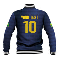 Brazil Football Custom Baseball Jacket Selecao Canarinho Flag Motif