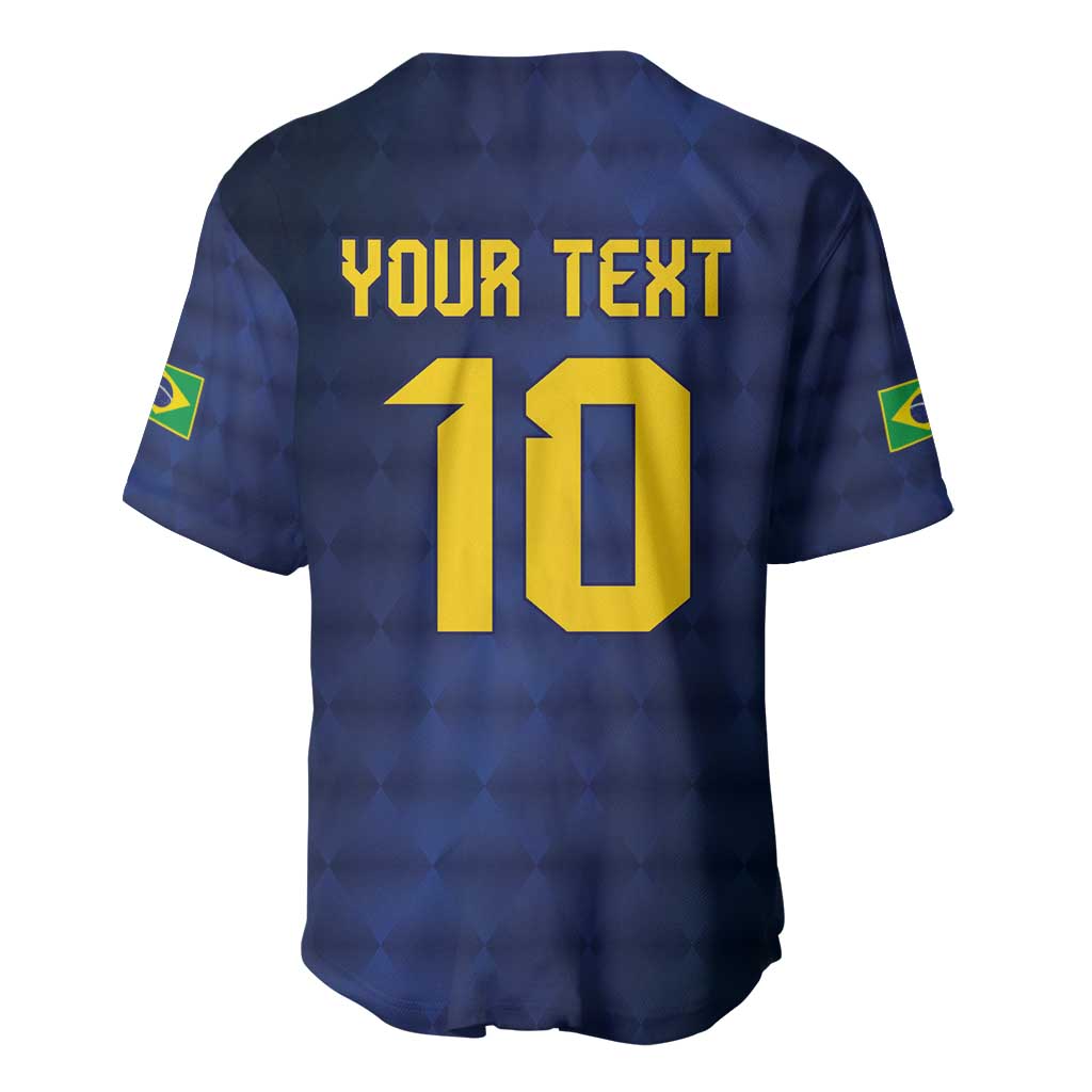 Brazil Football Custom Baseball Jersey Selecao Canarinho Flag Motif