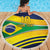 Brazil Football Custom Beach Blanket Selecao Canarinho Flag Motif