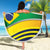 Brazil Football Custom Beach Blanket Selecao Canarinho Flag Motif