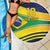 Brazil Football Custom Beach Blanket Selecao Canarinho Flag Motif