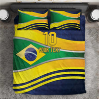 Brazil Football Custom Bedding Set Selecao Canarinho Flag Motif
