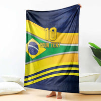 Brazil Football Custom Blanket Selecao Canarinho Flag Motif