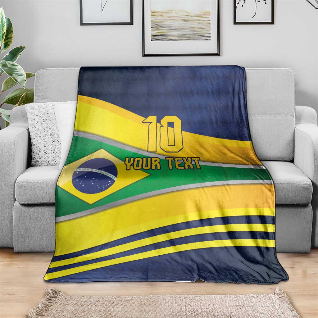 Brazil Football Custom Blanket Selecao Canarinho Flag Motif