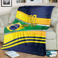 Brazil Football Custom Blanket Selecao Canarinho Flag Motif