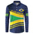Brazil Football Custom Button Sweatshirt Selecao Canarinho Flag Motif