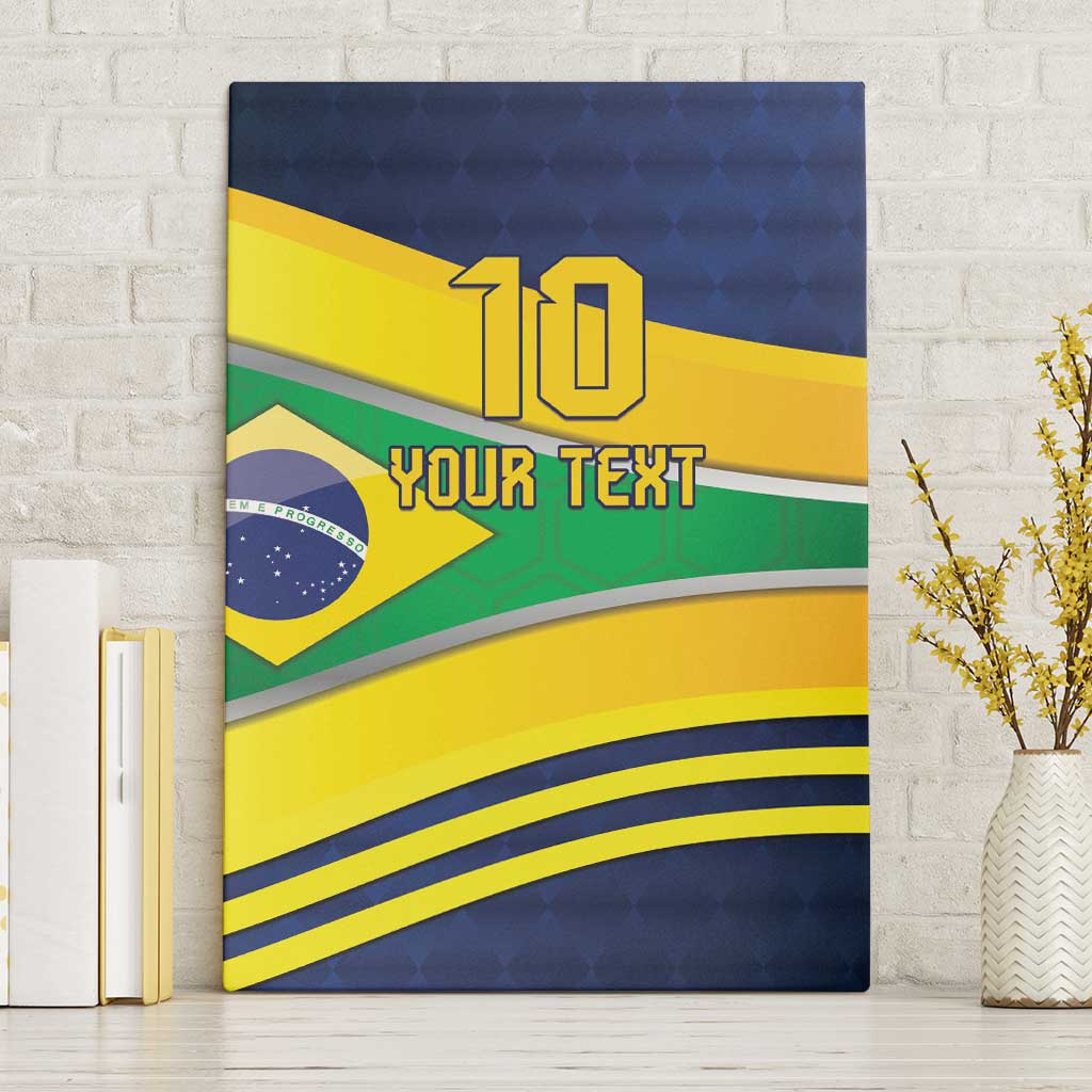 Brazil Football Custom Canvas Wall Art Selecao Canarinho Flag Motif