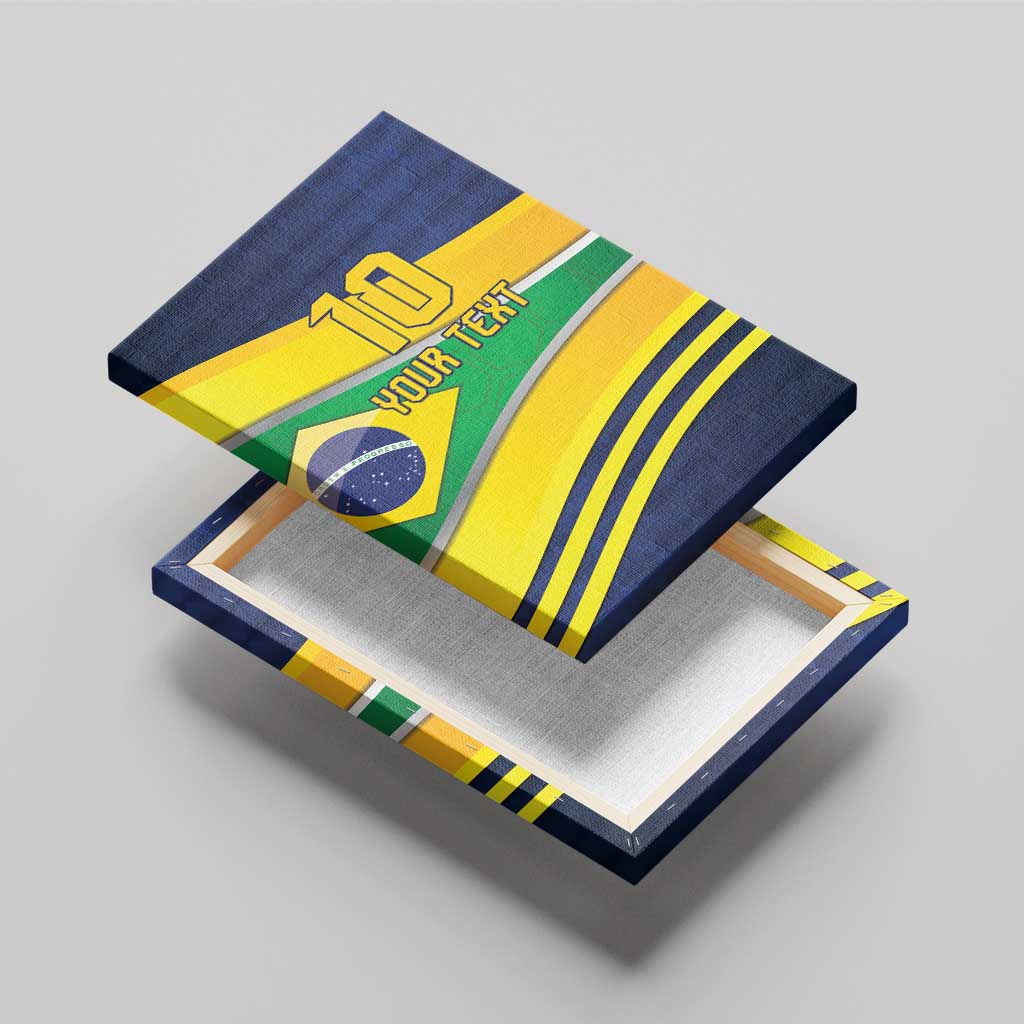 Brazil Football Custom Canvas Wall Art Selecao Canarinho Flag Motif