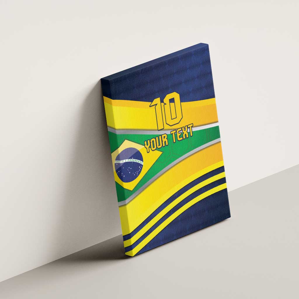 Brazil Football Custom Canvas Wall Art Selecao Canarinho Flag Motif