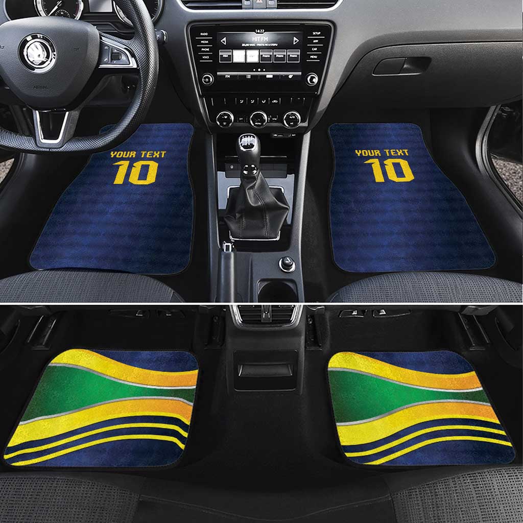 Brazil Football Custom Car Mats Selecao Canarinho Flag Motif