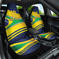Brazil Football Custom Car Seat Cover Selecao Canarinho Flag Motif